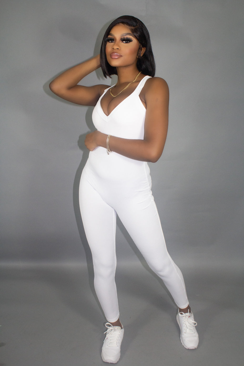 Simple Summers Jumpsuit - White